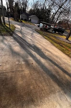 Affordable Concrete Driveway Pressure Cleaning Portage MI before cleaning