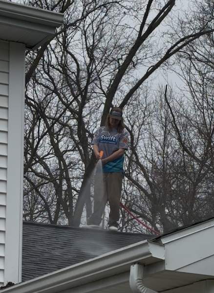 Affordable shingle roof cleaning services Portage MI by Swift Power & Soft Washing
