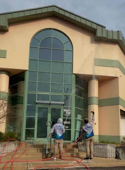 Best commercial exterior building cleaning Kalamazoo MI by Swift Power & Soft Washing