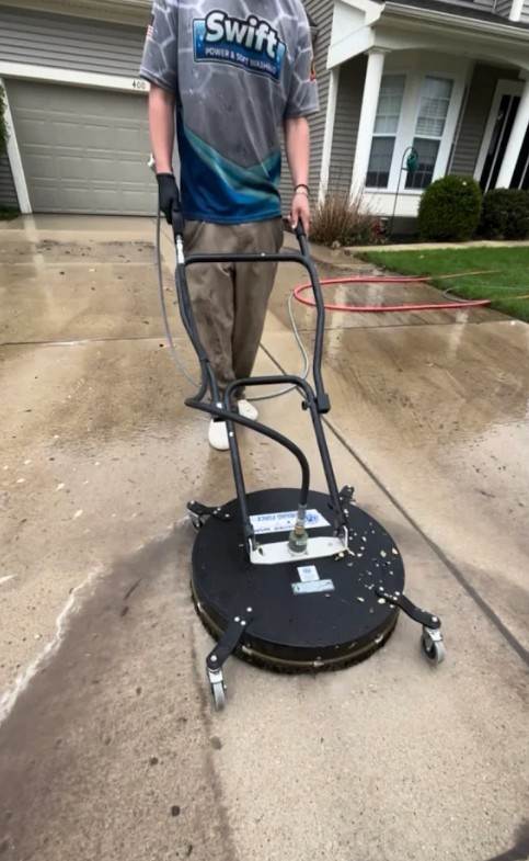 Best concrete driveway pressure washing Kalamazoo MI by Swift Power & Soft Washing