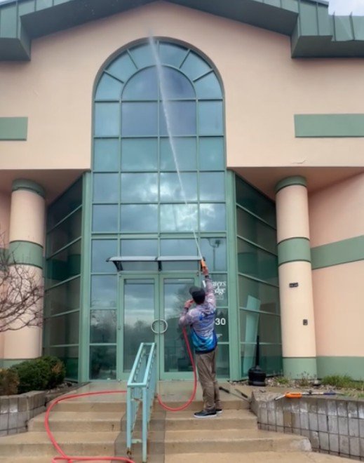 Commercial building washing services Portage MI by Swift Power & Soft Washing