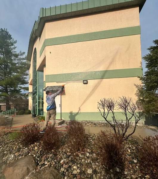 Commercial building washing Kalamazoo MI by Swift Power & Soft Washing