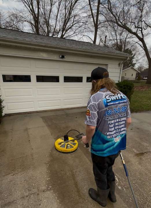 Concrete driveway pressure cleaning Kalamazoo MI by Swift Power & Soft Washing