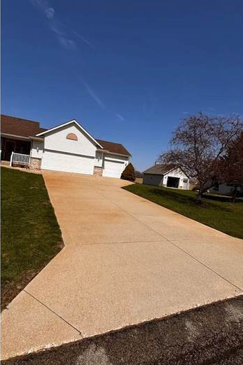 Concrete Driveway Pressure Washing Kalamazoo MI after cleaning by Swift Power & Soft Washing