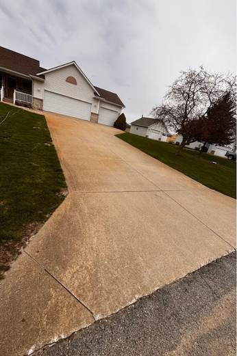 Concrete Driveway Pressure Washing Kalamazoo MI before cleaning