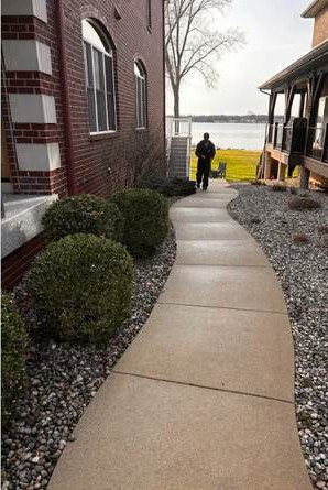 Concrete Walkway Pressure Washing Kalamazoo MI after cleaning by Swift Power & Soft Washing