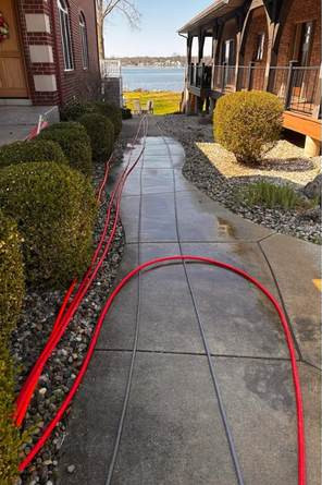 Concrete Walkway Pressure Washing Kalamazoo MI before cleaning