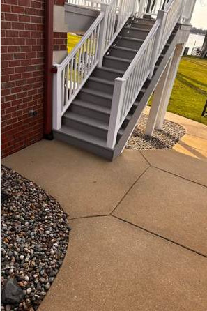 Concrete Walkway Pressure Washing Portage MI after cleaning by Swift Power & Soft Washing