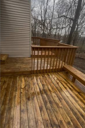 Deck Cleaning Portage MI after cleaning by Swift Power & Soft Washing