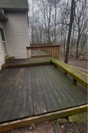 Deck Cleaning Portage MI before cleaning