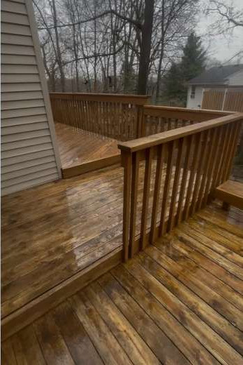 Deck Cleaning Vicksburg MI after cleaning by Swift Power & Soft Washing