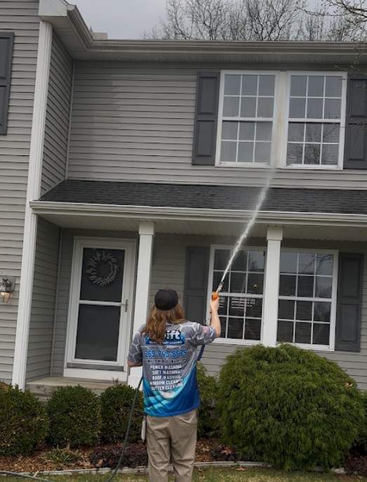 House soft washing services Portage MI by Swift Power & Soft Washing