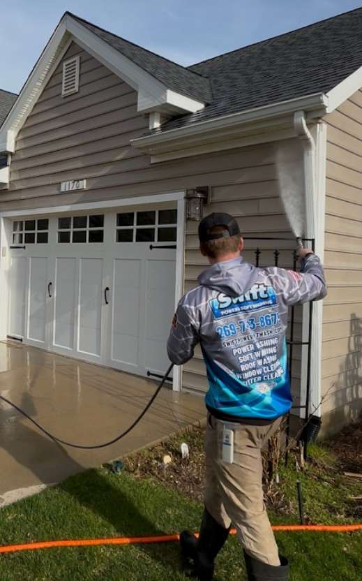 House washing Portage MI by Swift Power & Soft Washing