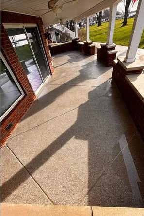 Patio Cleaning Kalamazoo MI after cleaning by Swift Power & Soft Washing