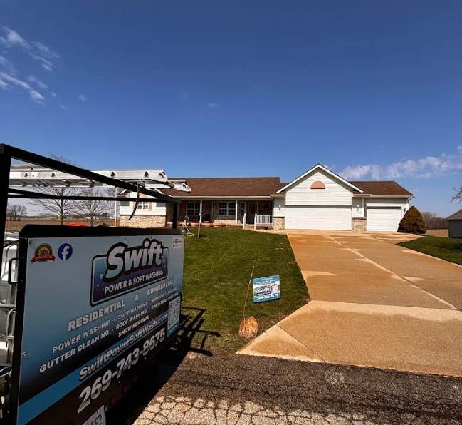 Residential pressure washing Vicksburg MI by Swift Power & Soft Washing