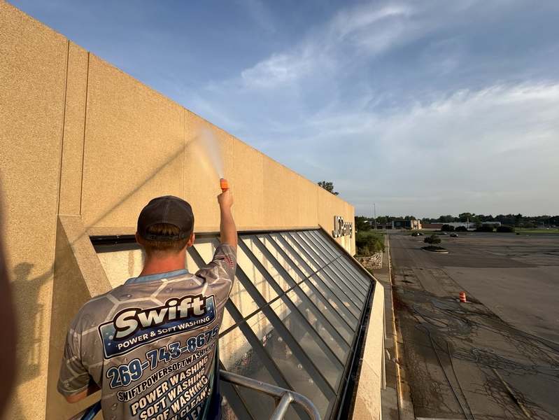 Roof washing Portage MI by Swift Power & Soft Washing